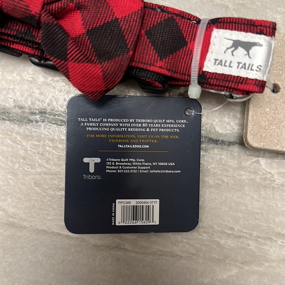 Buffalo plaid bow tie dog collar - new with tags - Picture 3 of 5